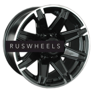 Диски LS 8x17/6x139,7 ET10 D107,1 763 BKL (конус, Колпак+лого)