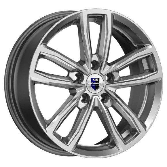 Диски КиК  Каланг (КС1086)  6,5\R17 5*114,3 ET45  d54,1  Дарк платинум  [81763]