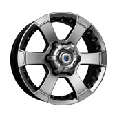 Диски КиК 7,0\R16 6*139.7 ET20 d67.1 Дарк платинум
