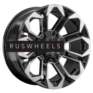 Диски LS 9x20/6x139,7 ET20 D106,1 1366 BKF (конус, Колпак+лого)