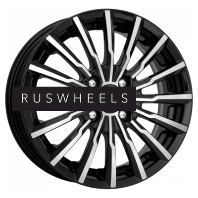 Диски КИК 7x17/4x100 ET43 D60,1 Акцент-оригинал (КС562) Алмаз черный