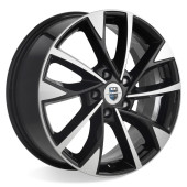Диски КиК 7,0\R17 5*114.3 ET37 d66.6 алмаз чёрный